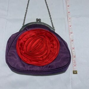 Elegant Purple and Red Women's Bag. Perfect for Red Hat Society.